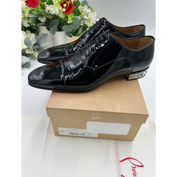 Men\'s Christian Louboutin GREGGYROCKS patent leather spiked Oxford\'s size 45 main image 8